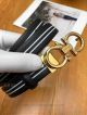 AAA Ferragamo Adjustable Belt For Women - Black And White Leather Gold Gancini Buckle (2)_th.jpg
